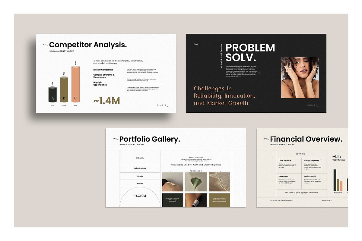Minimal Presentation Template preview 2