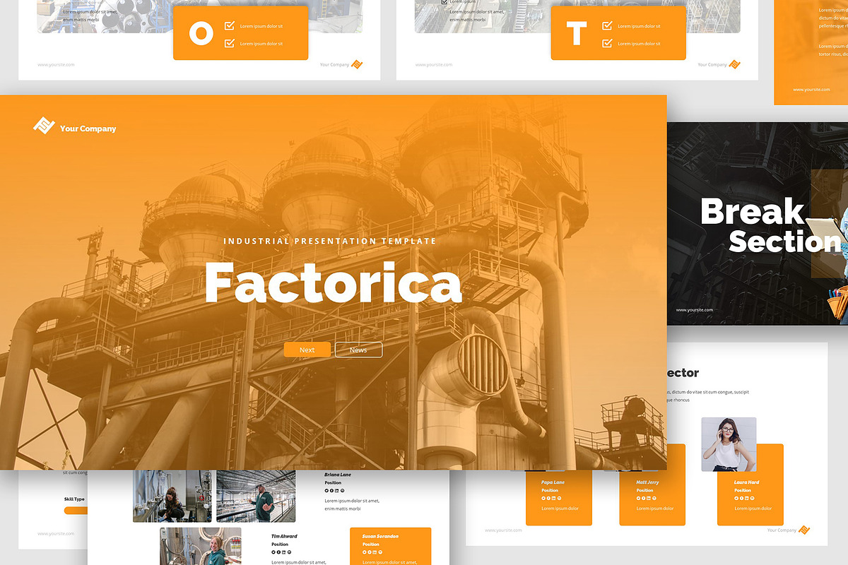 Factory & Industrial Keynote, a Presentation Template by Giant Design