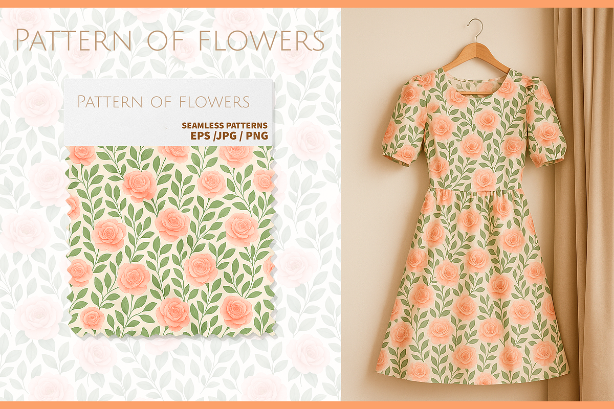 Seamless Rose Floral Pattern, a Pattern Graphic by Casa Mandarina (Photo 3 of 6)