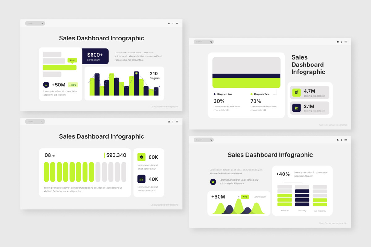 Sales Dashboard Infographic PPT, a Presentation Template by Antstheme (Photo 2 of 2)