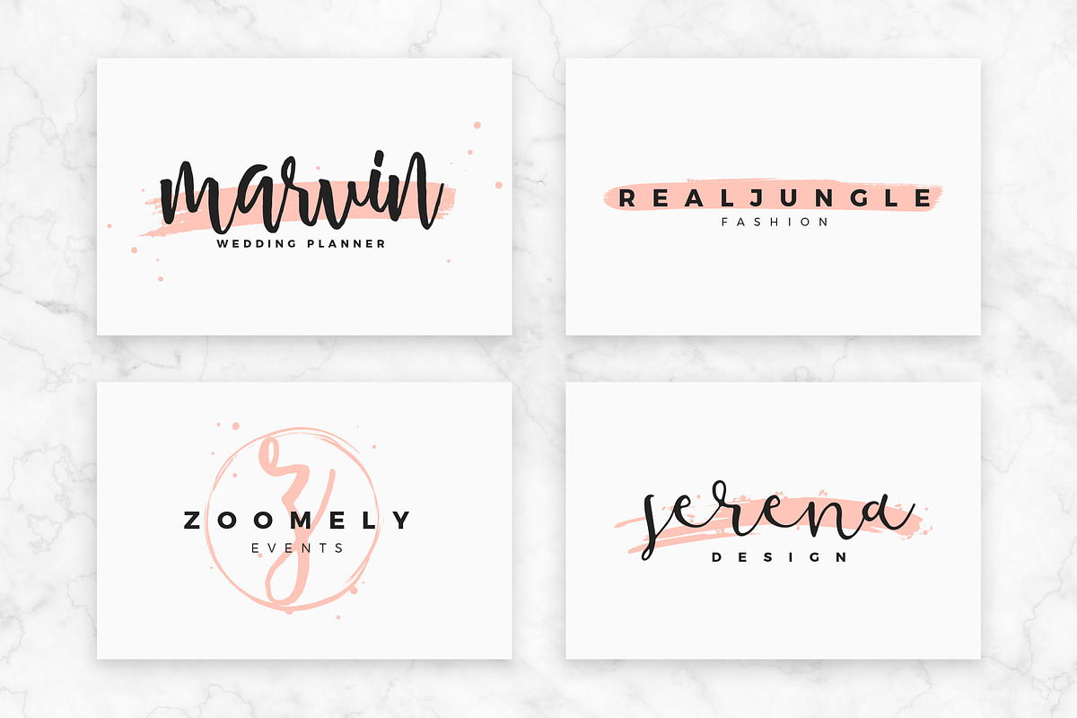 Feminine Branding Logos, a Branding & Logo Template by Davide Bassu