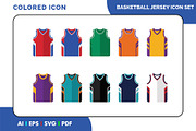 Basketball Jersey Colored Icon Set, a Duotone Icon by Fontmine Studio (Thumbnail 1 of 3)