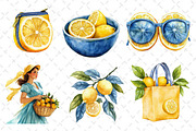 Yellow & Blue Lemon Clipart PNG, an Illustration by Dream Creation (Thumbnail 5 of 6)