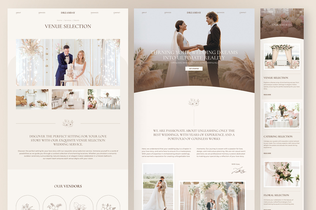 DreamDay - Wedding Planner Framer, a Websites & App Template by peterdraw (Photo 2 of 5)