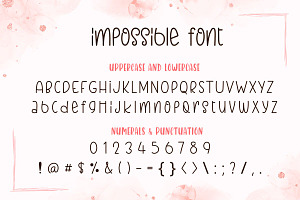 Impossible Handwritten Font