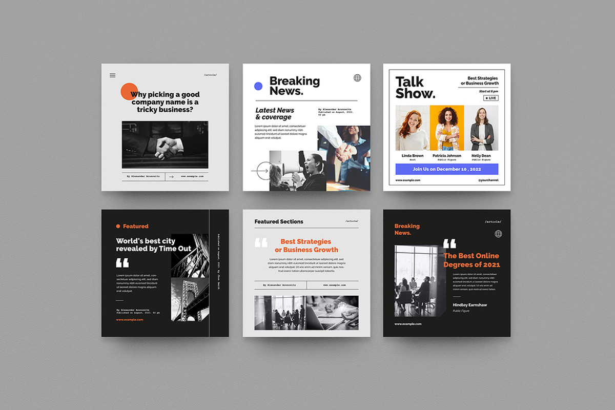 Newsroom Social Media Pack, a Social Media Template by Vynetta (Photo 6 of 11)