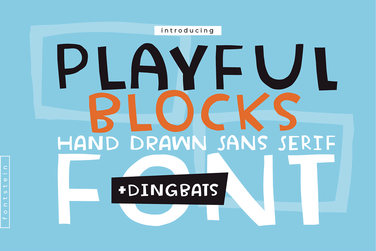 Playful Blocks – Fun & Friendly Font, a Handwritten Font by Fontstein (Photo 1 of 9)