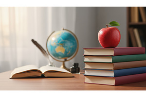 Stack of colorful books with a red, a School & Education Photo by Igor Tichonow