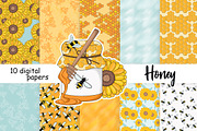 Honey Pattern, a Pattern Graphic by GlamArtZhanna (Thumbnail 2 of 3)