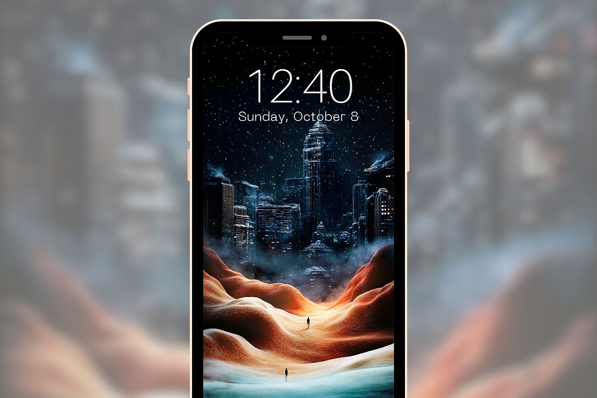 Abstract Mountain Phone Background, a Graphic by Kalindiprints (Photo 6 of 6)