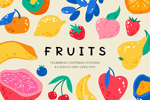 Fruits Clipart Patterns