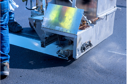 Worker thermoplastic spray marking, an Industrial Photo by Ungvar Studio