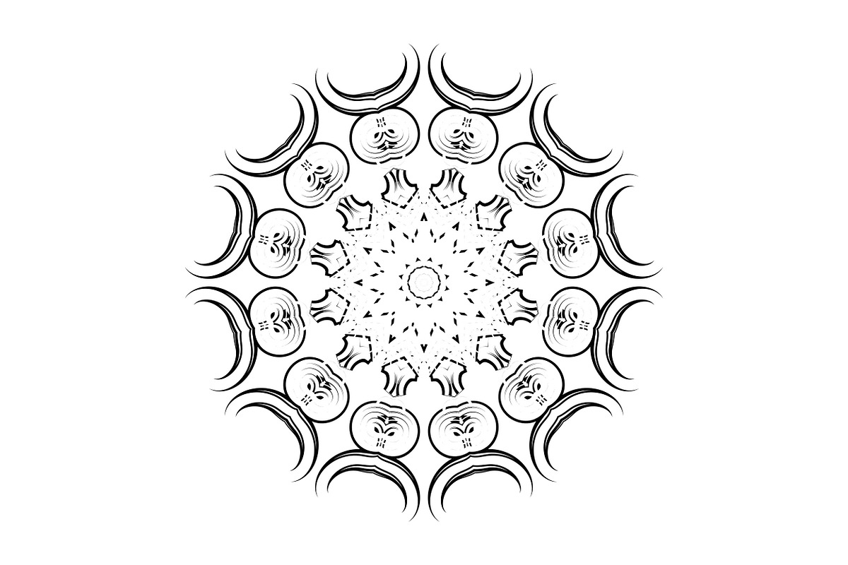 Black and White Mandala Patterns Set, a Decorative Illustration by NJ Himel (Photo 32 of 101)