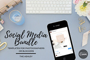 Social Media Bundle Canva, a Social Media Template by Rachel Harper Designs (Thumbnail 1 of 9)