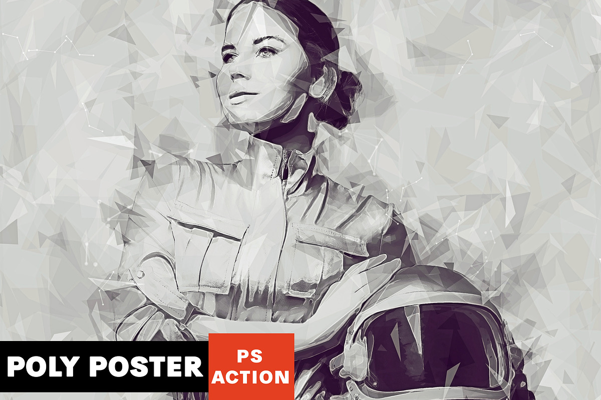 Poly Poster Photoshop Action, an Action Add-On by AB-TheDesigner (Photo 1 of 5)