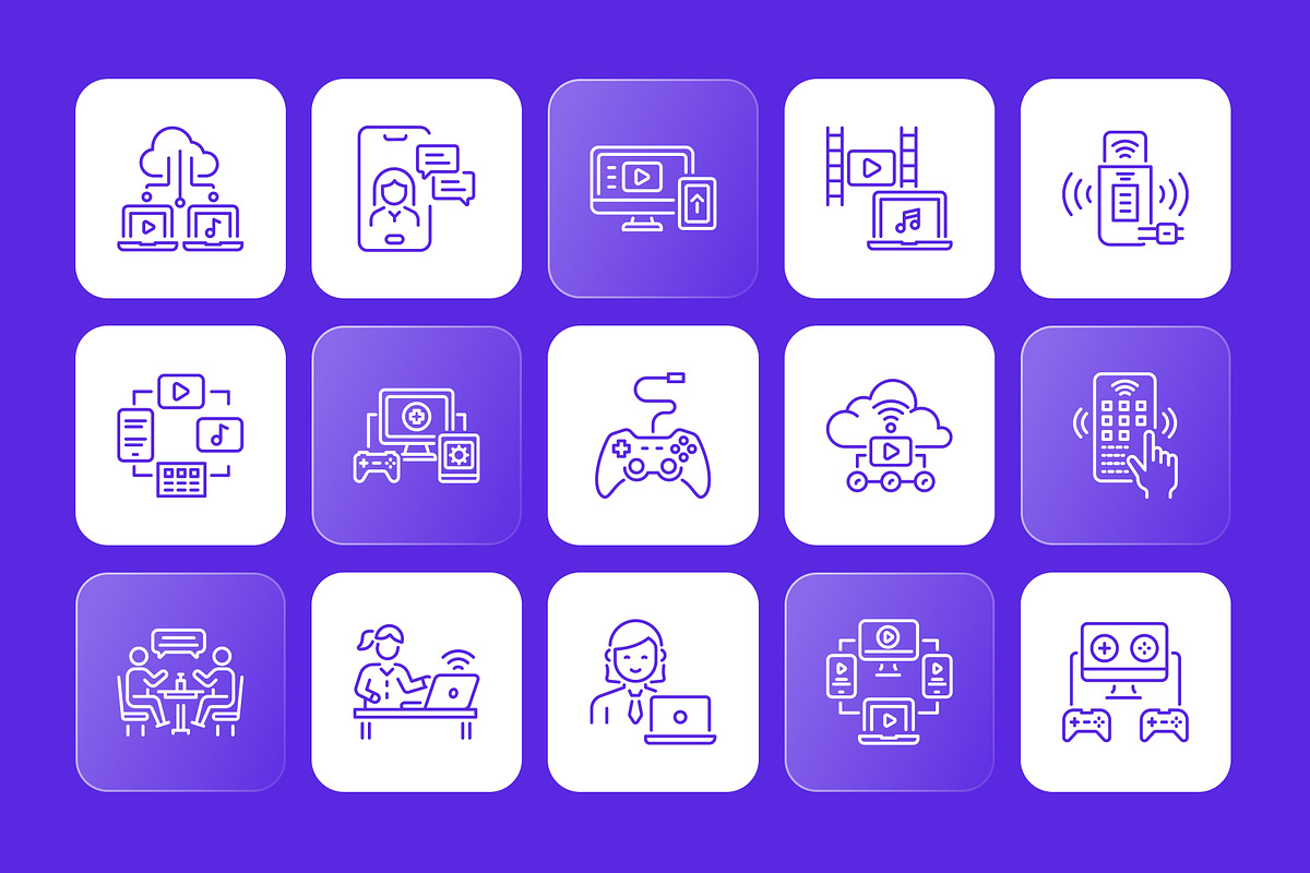 Streaming Art Icon Set, an Outline Icon by Prosymbols (Photo 5 of 7)