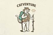 Catventure, an Animal Illustration by Mangustudio (Thumbnail 1 of 3)