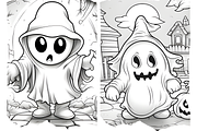 Cute Ghost Halloween Background, a Background Graphic by Coco Bloom (Thumbnail 4 of 6)