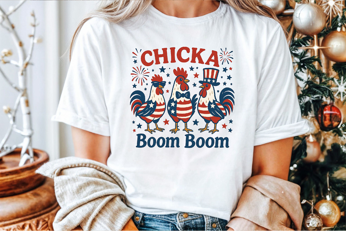 Patriotic Chicken USA 4th of July Me, an Illustration by Sublimation Artist (Photo 5 of 9)