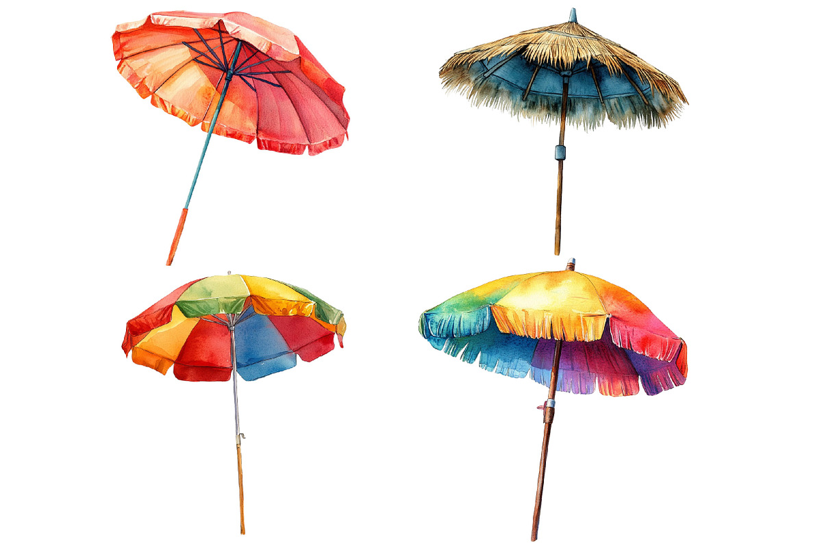 Bright & Colorful Summer Umbrella, an Illustration by Pixels.Craft (Photo 7 of 8)
