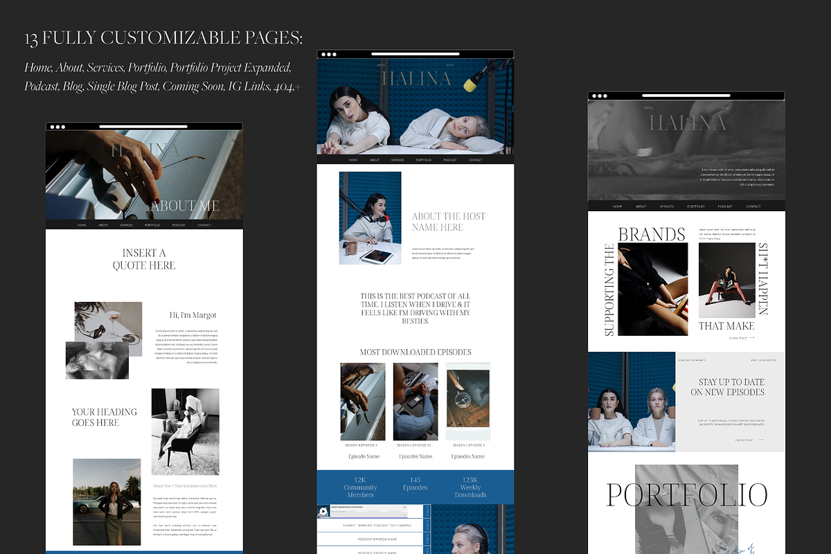 Showit Website Template | Halina preview 3