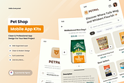 PetPal - Pet Shop and Care Mobile, an UI Kit Template by SquidPixey (Thumbnail 1 of 3)