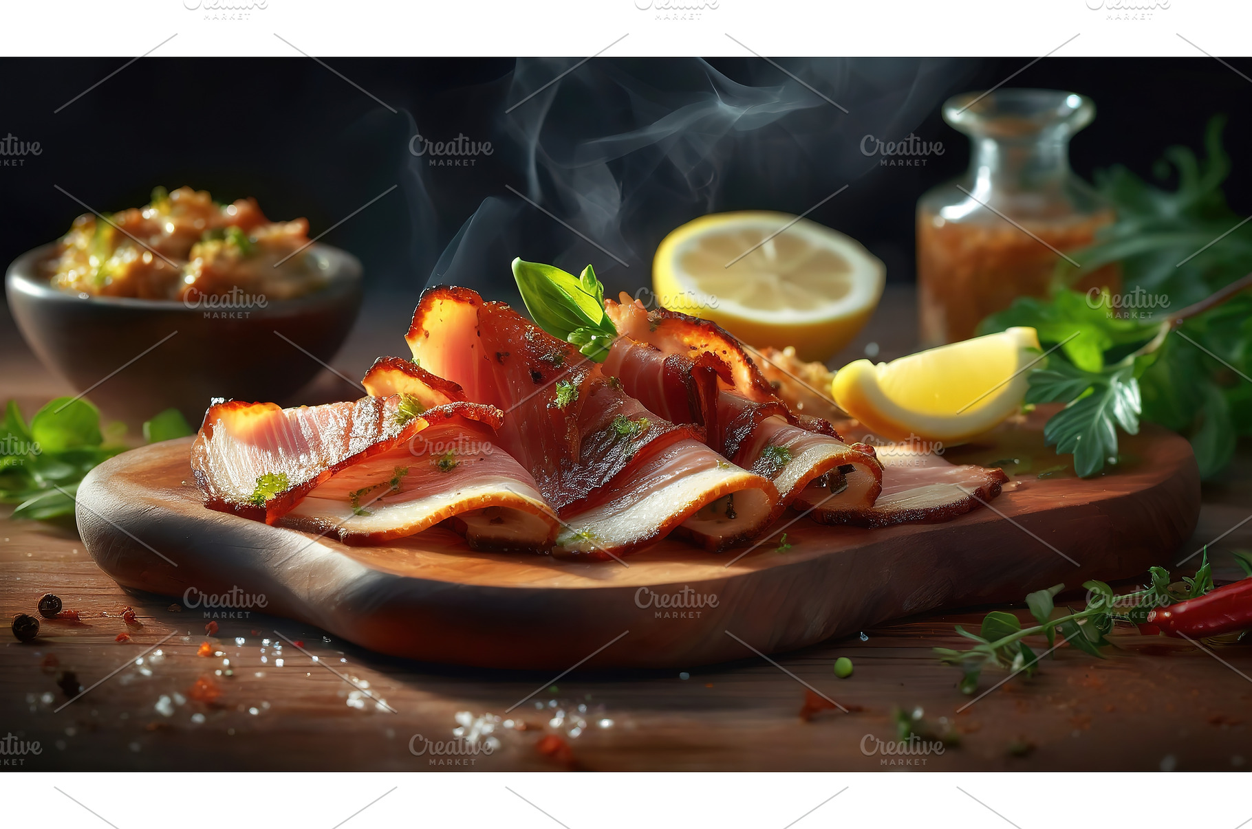 A close-up of a delicious smoked, a Food & Drink Photo by Igor Tichonow