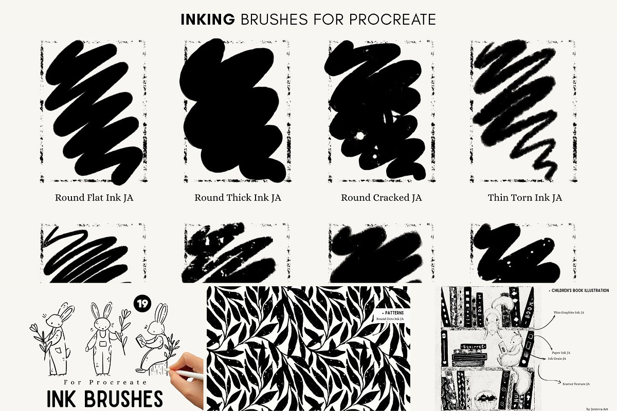 180 Procreate Brush Bundle, a Brush Add-On by Jenteva Art (Photo 11 of 18)