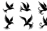 Flying Bird Silhouette Bundle, an Illustration by jahid234 (Thumbnail 10 of 10)