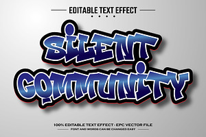 Silent comunity editable text effect