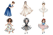 Dancer Fashion Girl Clipart, an Illustration by Daily.Designs (Thumbnail 4 of 5)