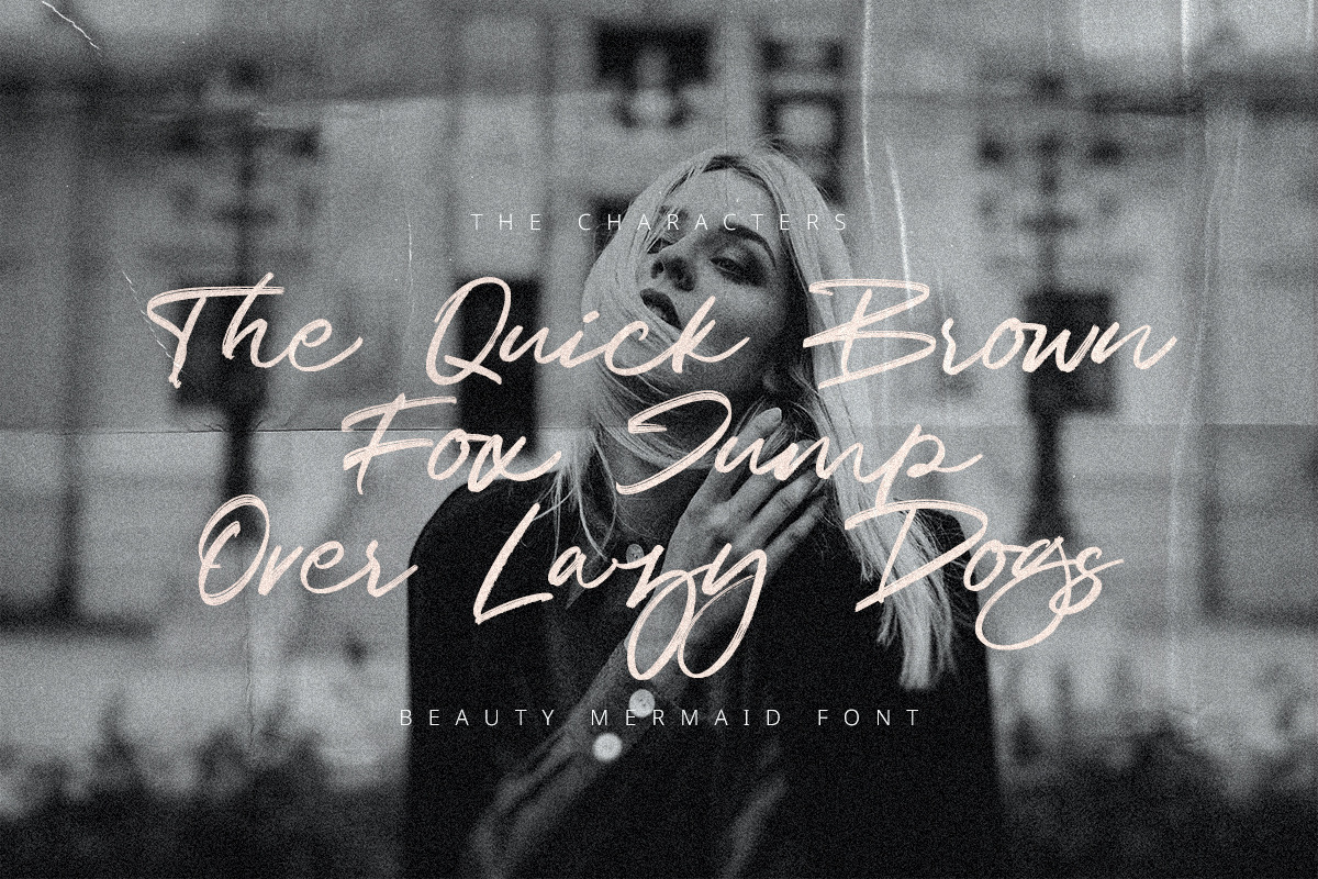 Beauty Mermaid | Signature Script, a Handwritten Font by Scratch Design (Photo 10 of 14)