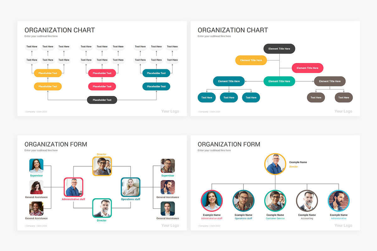 Organization Chart PPTX Diagrams, a Presentation Template by SlideOne