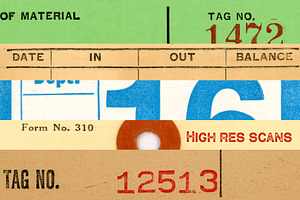 9 Vintage Service Tags Front & Back