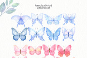 Watercolor Butterfly ClipArt, an Animal Illustration by OllyKo Art (Thumbnail 2 of 7)