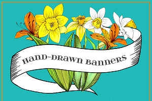 Hand-drawn Banners and Ribbons