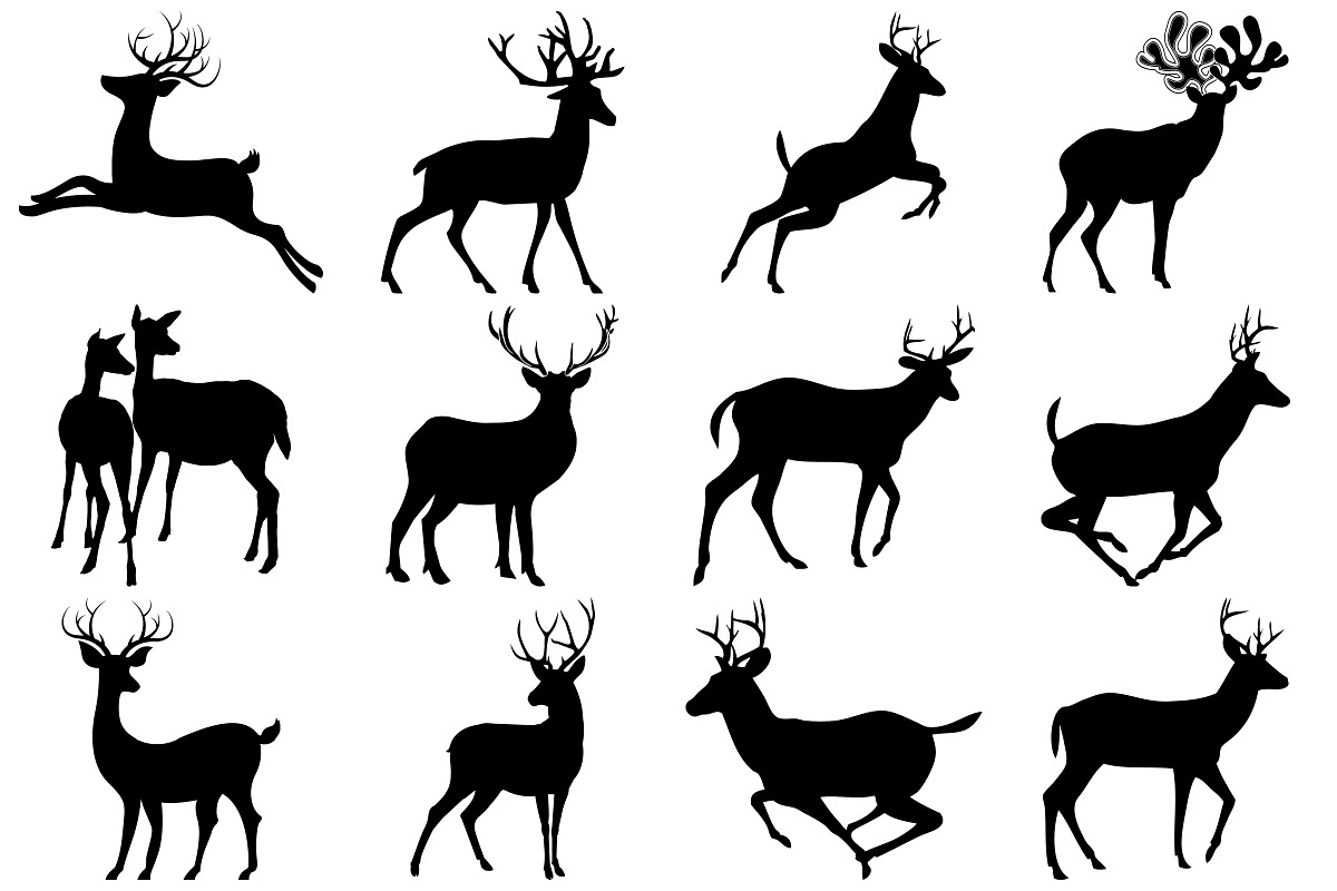 Deer,Forest,AntlerAnimals AI EPS PNG, an Illustration by FrankiesDaughtersDesign (Photo 3 of 6)
