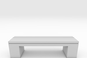 3D Model Bench Park 1