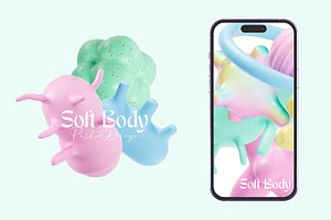 Soft Body 3D Abstract Shapes PNG