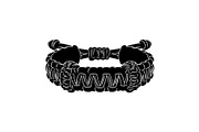Minimal Black Paracord Bracelet, a Graphic by hafijul (Thumbnail 3 of 11)