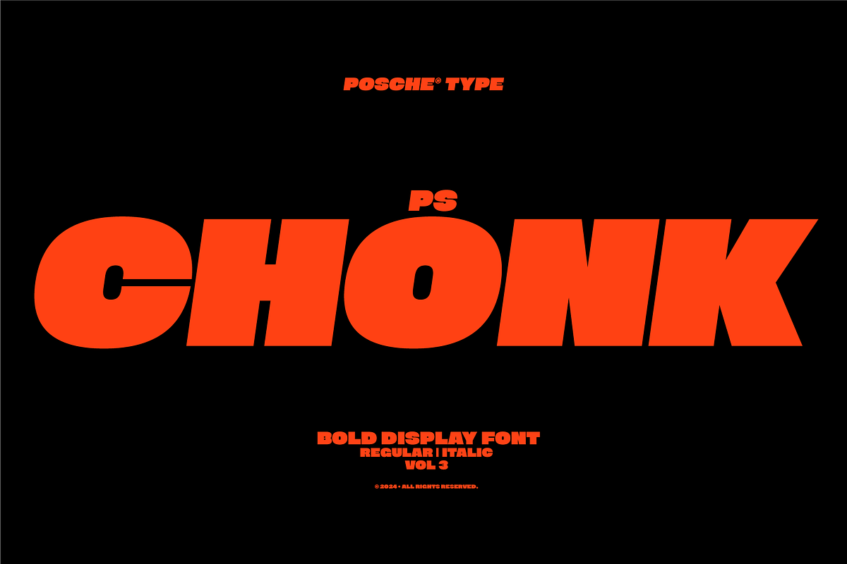 PS CHONK | Display Typeface, a Sans Serif Font by Posche Type (Photo 1 of 14)