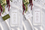4x9 Menu & 3.5x2 Place Card Mockup, an Advertising Mockup by Serenefeeling (Thumbnail 2 of 7)