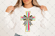 Glitter Leopard Bow Cross PNG, an Illustration by Craft Nest (Thumbnail 5 of 6)