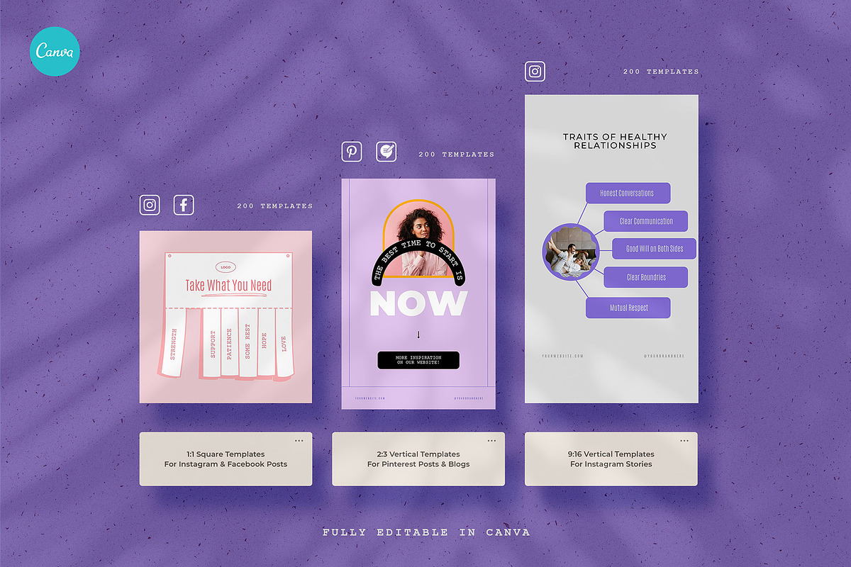 Energetic Instagram Templates CANVA, a Social Media Template by AndrewPixel (Photo 3 of 27)
