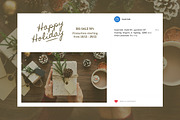 Holiday Vintage Social Media Pack, a Social Media Template by CaDesign (Thumbnail 4 of 7)