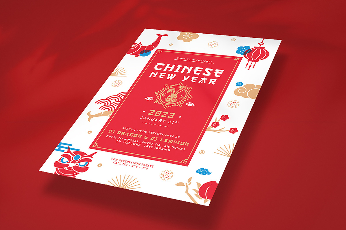 Chinese New Years Party Flyer 2023, a Flyer Template by Totem Design Studio (Photo 4 of 7)
