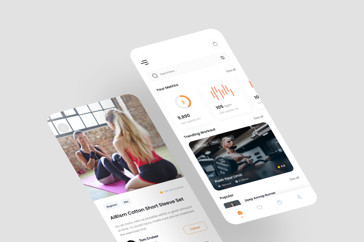 High Fit - Fitness App UI Kit, an UI Kit Template by iDoodle Studio (Photo 3 of 4)