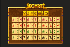 Egyptian Full deck of playing cards, an Icon by BabySofja