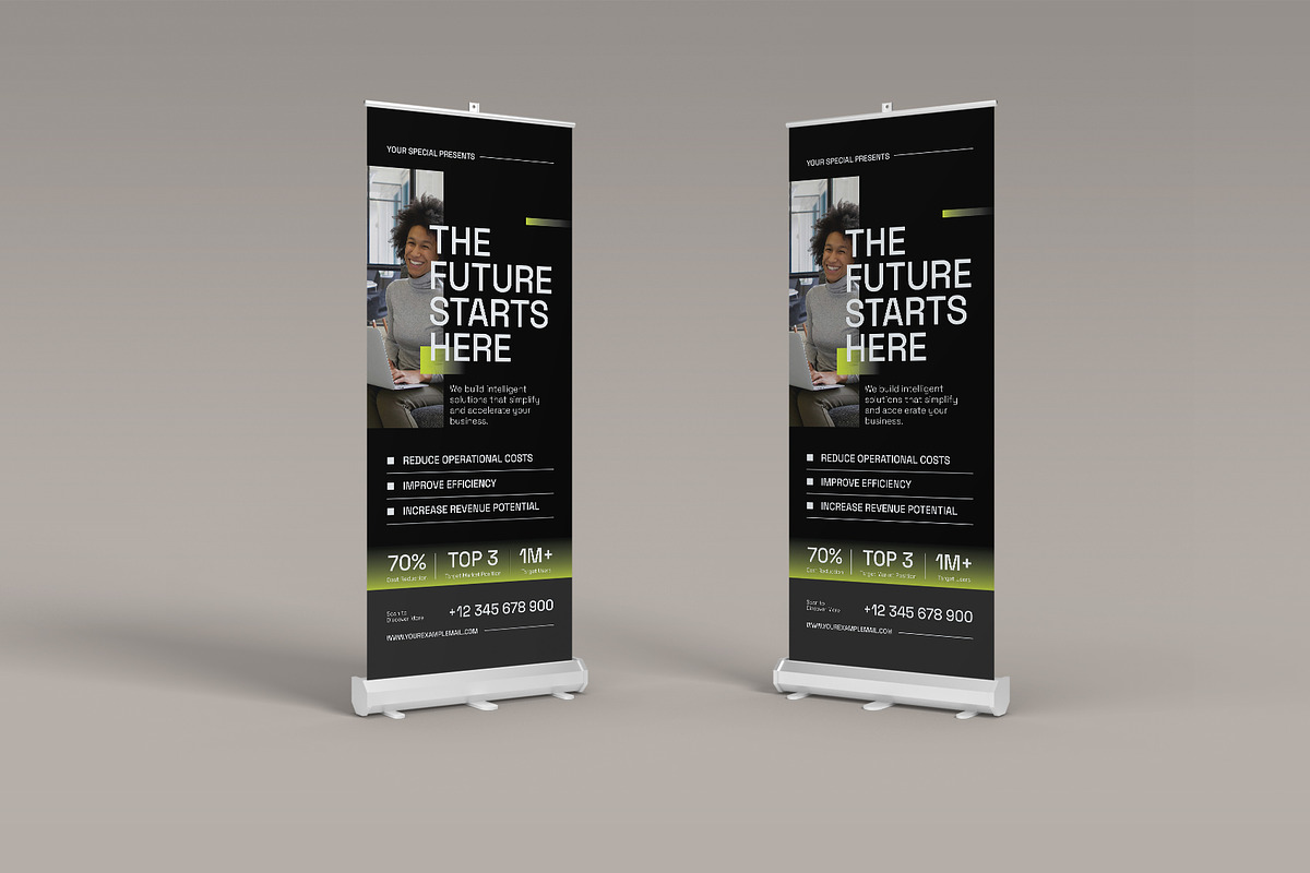 PRAGYA | Startup Roll Up Banner, a Stationery Template by Neermana (Photo 2 of 4)
