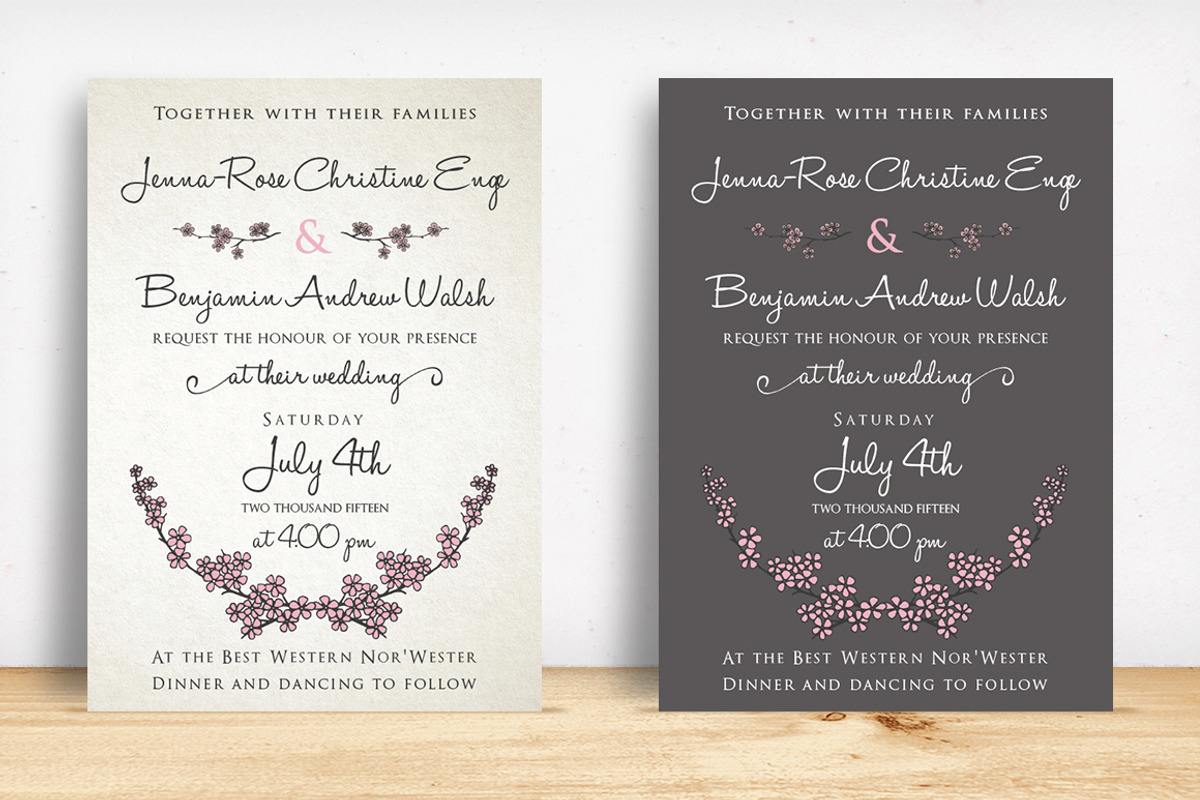 Cherry Blossom Wedding Suite, an Invitation Template by Knotted Design (Photo 1 of 5)